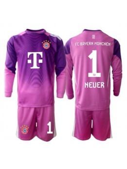 Otroški Nogometna dresi replika Bayern Munich Manuel Neuer #1 Vratar Tretji 2025-26 Dolgi rokav (+ hlače)
